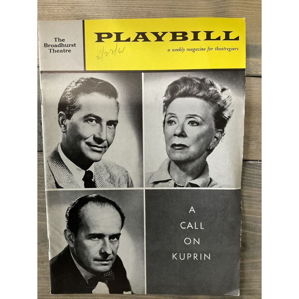May 22, 1061 "A Call On Kuprin"‎ - The Broadhurst Theatre Playbill